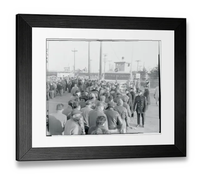 Framed Print : Workers Replacing Strikers Framed Print : Workers Replacing Strikers