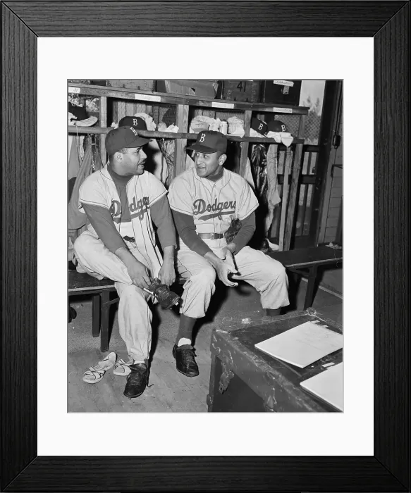 Framed Print : Roy Campanella and Don Newcombe Framed Print : Roy Campanella and Don Newcombe