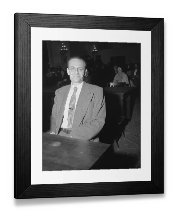 Framed Print : Victor Perlo Testifying