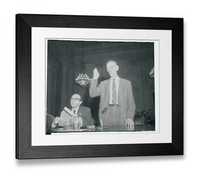 Framed Print : Harry Freeman Testifying Framed Print : Harry Freeman Testifying