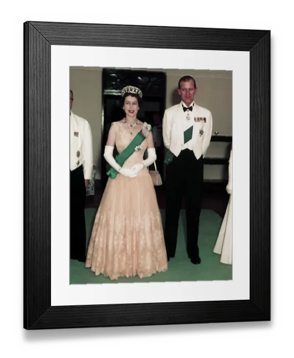Framed Print : Prince Phillip with Queen Elizabeth II