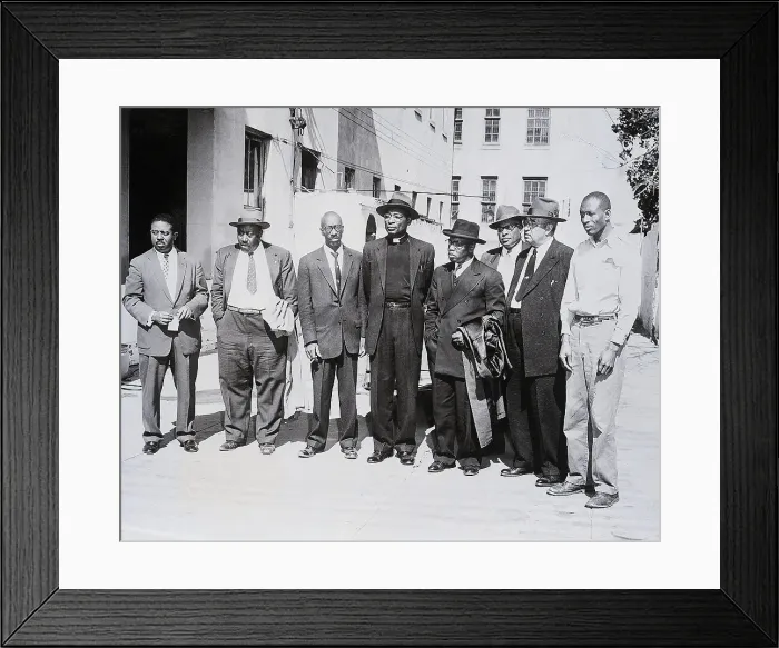 Framed Print : Men Nabbed In Bus Ban