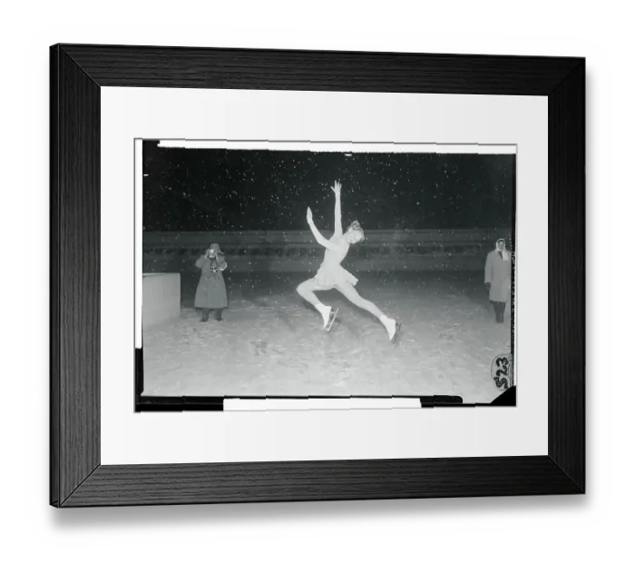 Framed Print : Ice Skater Carol Heiss Demonstrating Leap Framed Print : Ice Skater Carol Heiss Demonstrating Leap