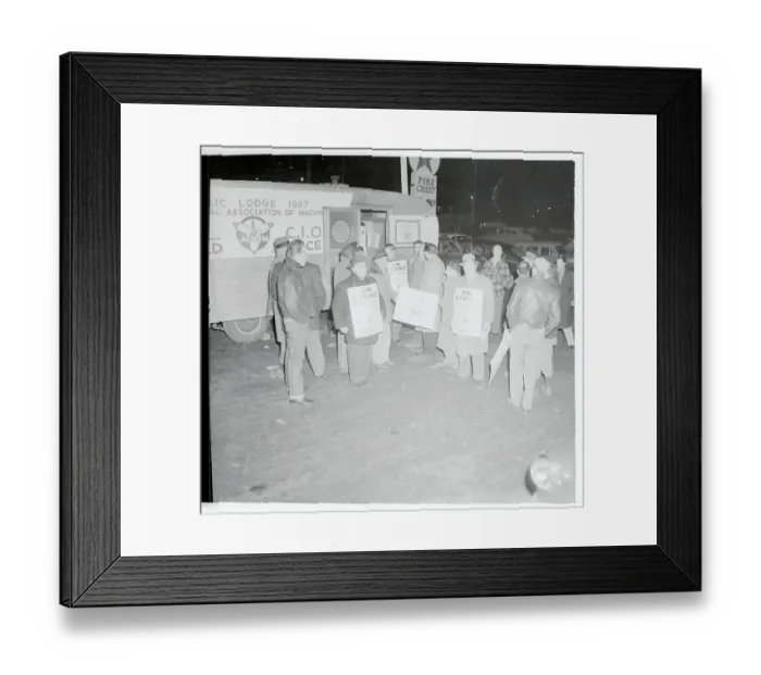 Framed Print : Strikers Holding Picket Signs Framed Print : Strikers Holding Picket Signs