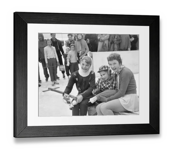 Framed Print : Carol Heiss, Tenley Albright and Pamela Pruett