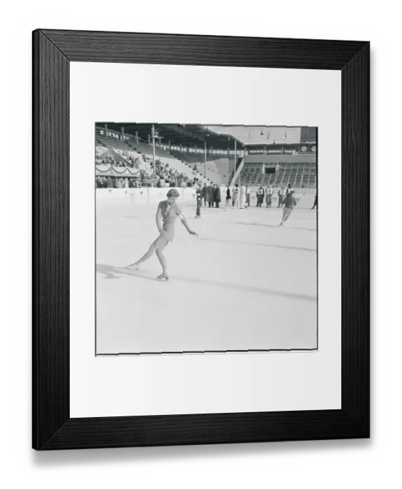Framed Print : Tenley Albright Skating on the Ice
