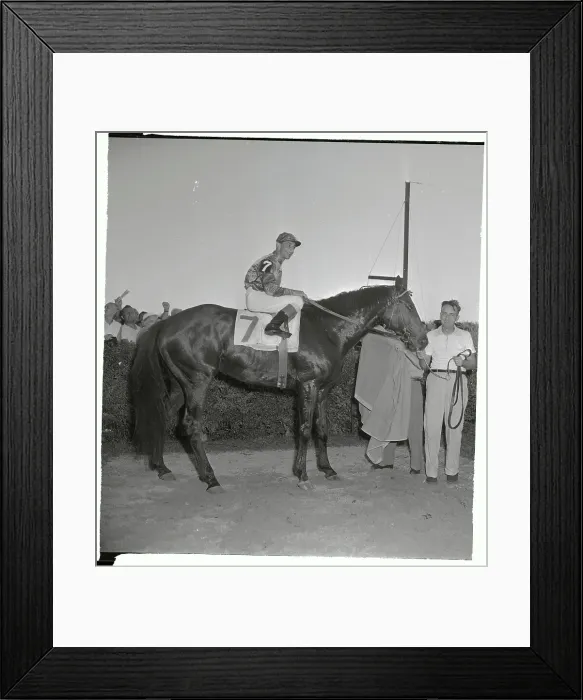 Framed Print : Eddie Arcaro Posing on Nashua Framed Print : Eddie Arcaro Posing on Nashua