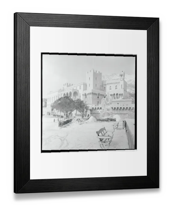Framed Print : Snow Covering Prince Rainier's Palace Framed Print : Snow Covering Prince Rainier's Palace