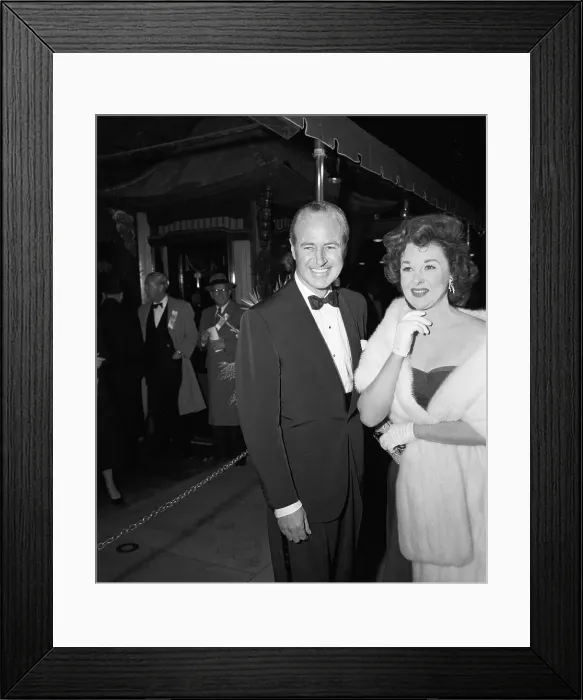 Framed Print : Susan Hayward and Hugh French Framed Print : Susan Hayward and Hugh French