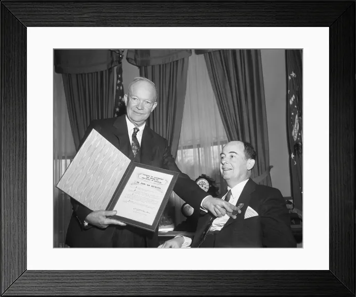 Framed Print : Eisenhower Giving Medal of Freedom to Dr Von Neumann Framed Print : Eisenhower Giving Medal of Freedom to Dr Von Neumann