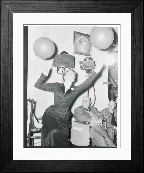 Framed Print : Ingrid Bergman Toying With Balloons Framed Print : Ingrid Bergman Toying With Balloons