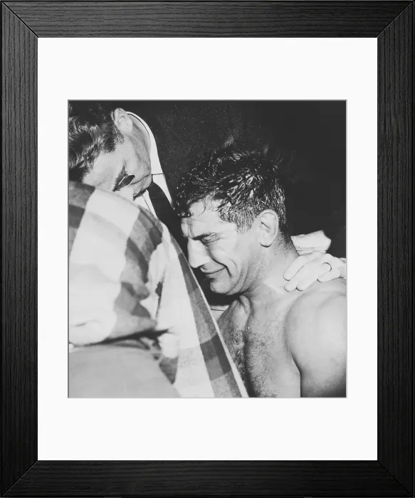 Framed Print : Boxer Peter Mueller Crying Framed Print : Boxer Peter Mueller Crying