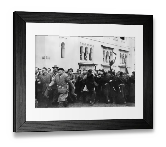 Framed Print : French-Algerians Struggle with Police Officers Framed Print : French-Algerians Struggle with Police Officers