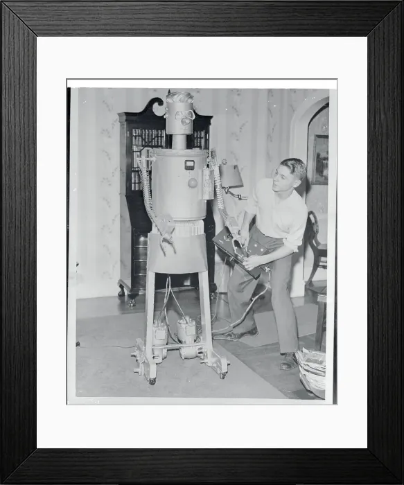 Framed Print : Sherwood Fuehrer Testing His Robot Framed Print : Sherwood Fuehrer Testing His Robot