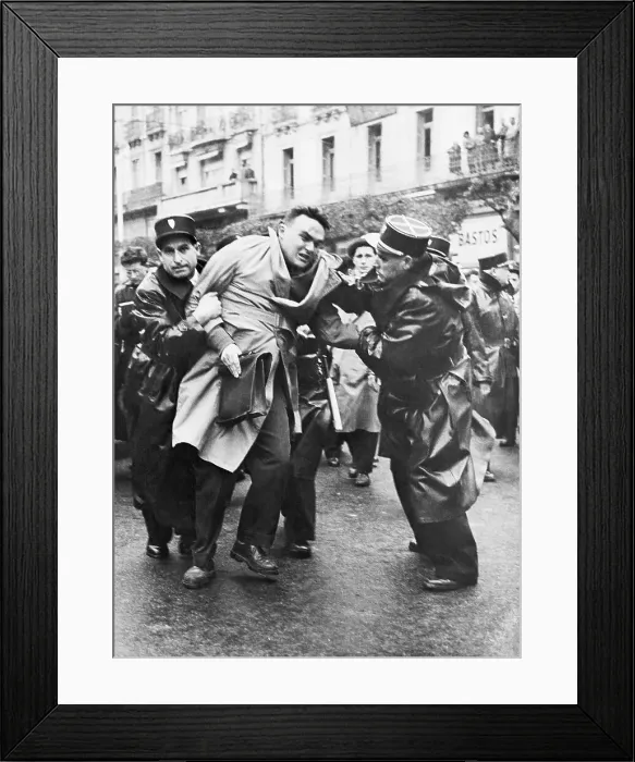 Framed Print : Demonstrator Stuggles With Police Framed Print : Demonstrator Stuggles With Police
