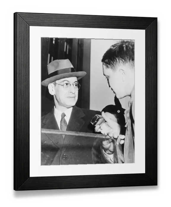 Framed Print : Journalist Interviewing Anthony Strollo Framed Print : Journalist Interviewing Anthony Strollo