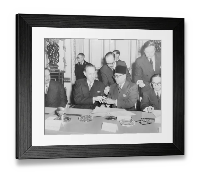 Framed Print : Portrait of Tunku Abdul Rahman and Alan Lennox-Boyd Framed Print : Portrait of Tunku Abdul Rahman and Alan Lennox-Boyd