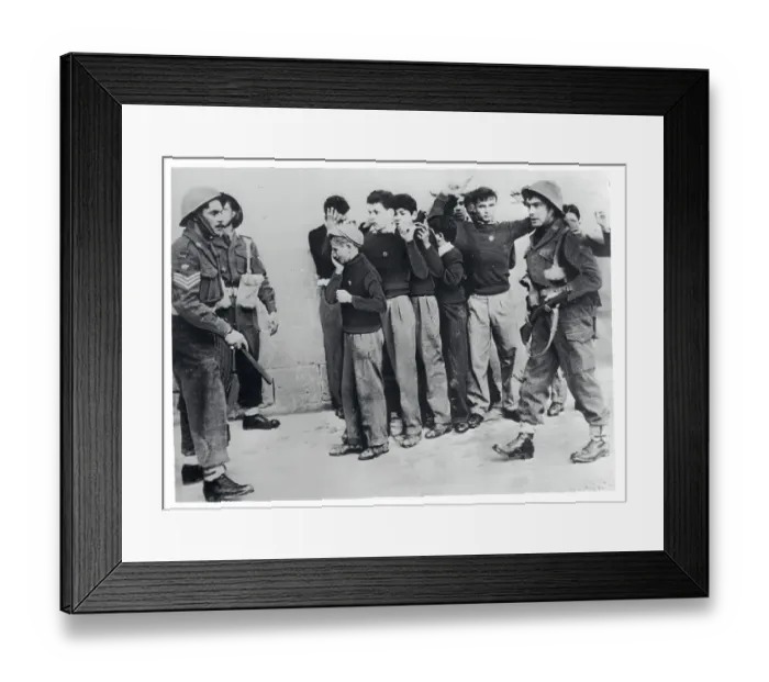 Framed Print : British Soldiers Rounding up Cyprus Students Framed Print : British Soldiers Rounding up Cyprus Students