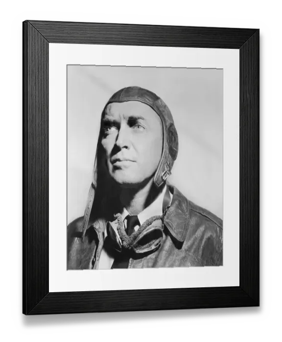 Framed Print : Jimmy Stewart Wearing Aviator Attire Framed Print : Jimmy Stewart Wearing Aviator Attire