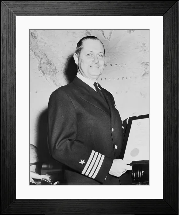 Framed Print : Robert Montgomery in Captain's Uniform Framed Print : Robert Montgomery in Captain's Uniform