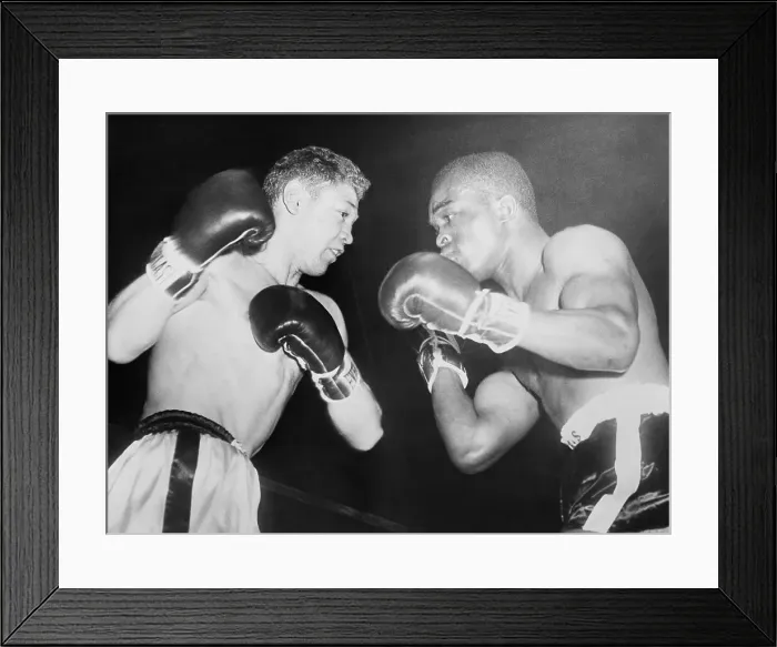Framed Print : Larry Boardman Boxes Against Wallace Bud Smith