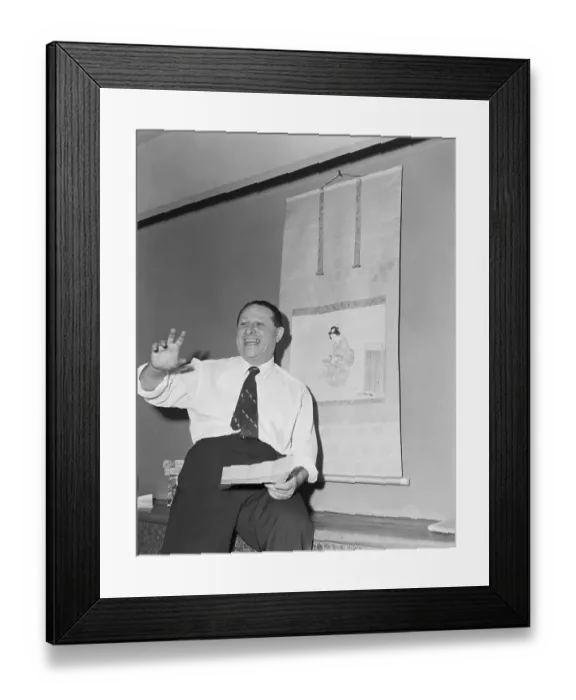 Framed Print : Portrait of Abe Saperstein Framed Print : Portrait of Abe Saperstein