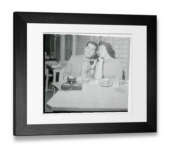 Framed Print : Hal March and Candy Toxton Sitting at Dinner Table Framed Print : Hal March and Candy Toxton Sitting at Dinner Table