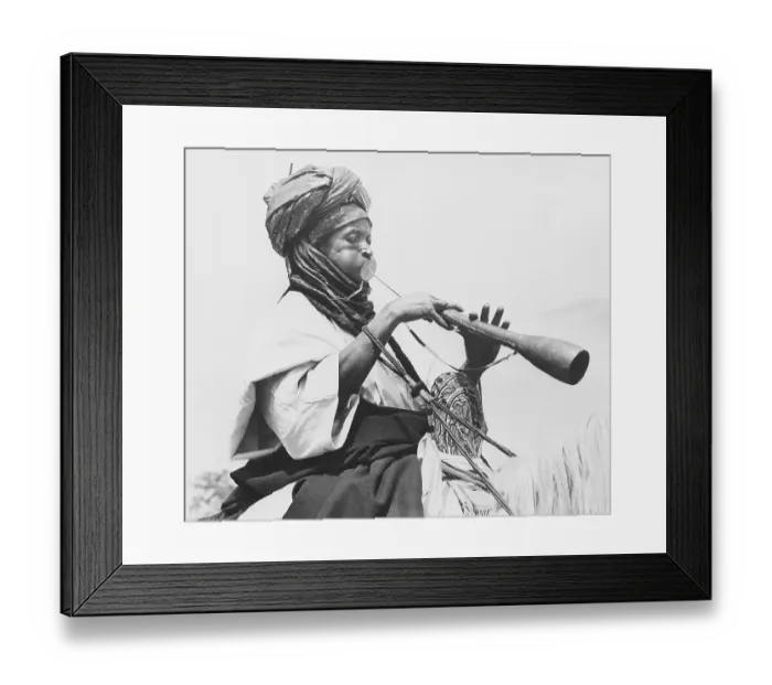 Framed Print : Nigerian Tribesman Playing Alghaita Framed Print : Nigerian Tribesman Playing Alghaita