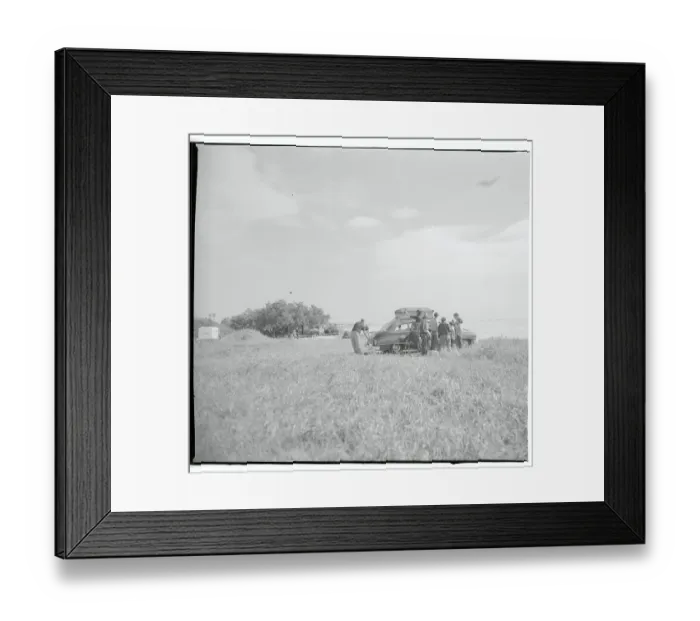 Framed Print : Campers Unloading Their Car