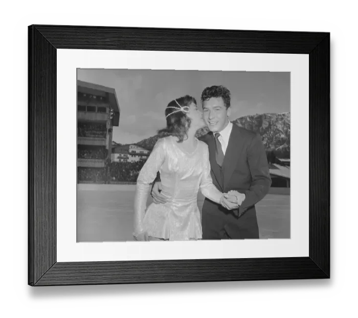 Framed Print : Olympic Pair Skaters Elizabeth Schwartz and Kurt Oppelt Framed Print : Olympic Pair Skaters Elizabeth Schwartz and Kurt Oppelt