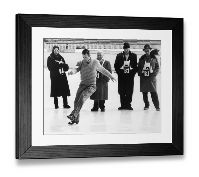 Framed Print : Hayes Alan Jenkins Performing on the Ice