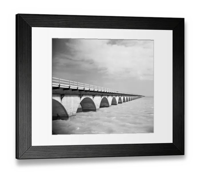 Framed Print : View of the Seven Mile Bridge from the Camping Areas Framed Print : View of the Seven Mile Bridge from the Camping Areas