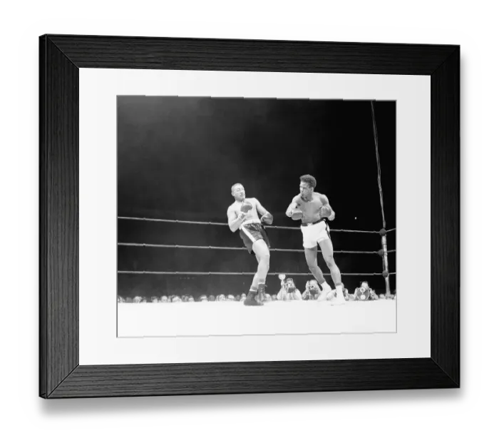 Framed Print : Bob Baker and Tommy Jackson in Boxing Match Framed Print : Bob Baker and Tommy Jackson in Boxing Match