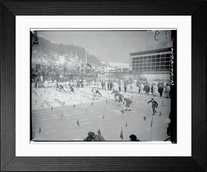 Framed Print : Racers Starting Winter Olympic Course Framed Print : Racers Starting Winter Olympic Course