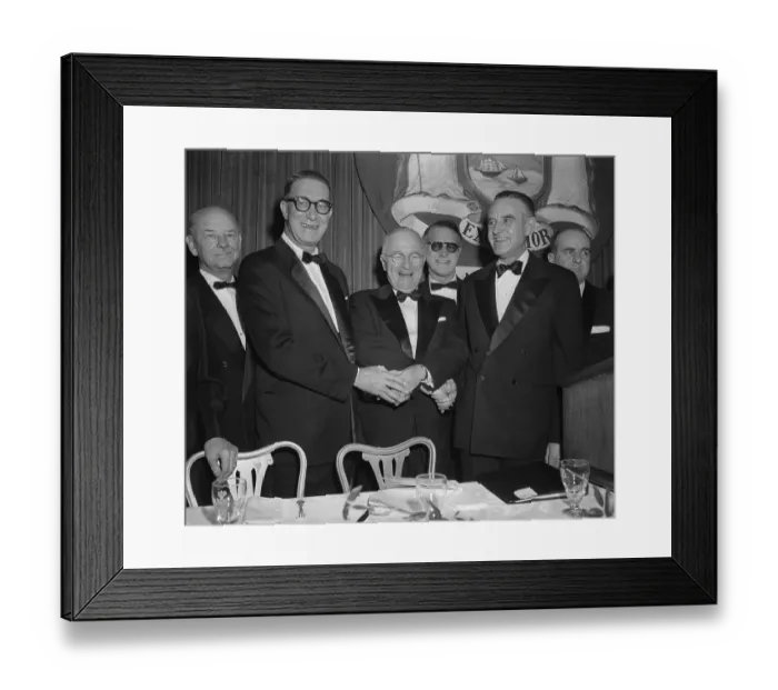 Framed Print : Estes Kefauver in Three Way Hand Shake With Colleagues Framed Print : Estes Kefauver in Three Way Hand Shake With Colleagues