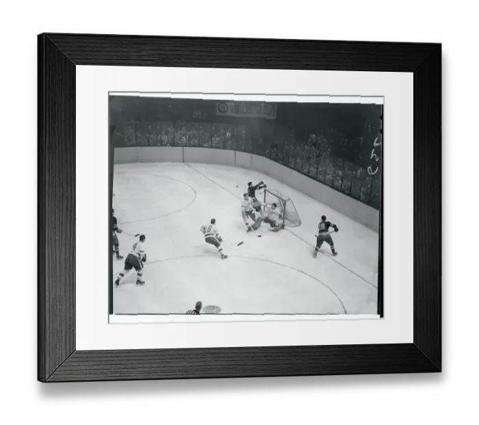 Framed Print : Rangers and Red Wings Playing Ice Hockey