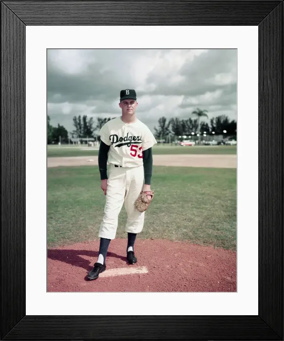 Framed Print : Portrait of Brooklyn Dodger Don Drysdale Framed Print : Portrait of Brooklyn Dodger Don Drysdale