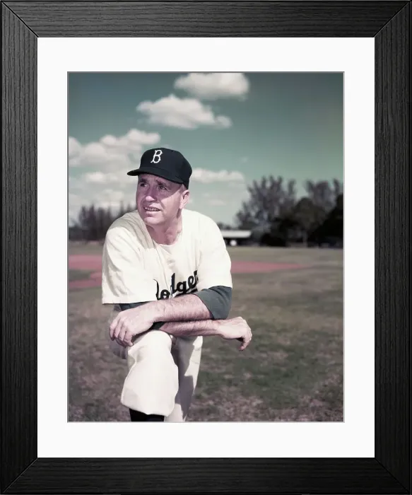 Framed Print : Walter Alston Wearing Dodgers Uniform