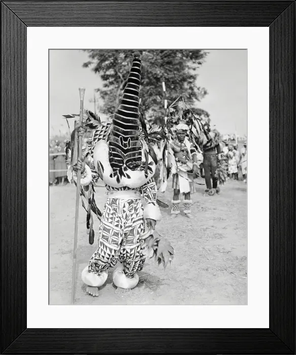 Framed Print : Costumed Nigerian Tribesman Framed Print : Costumed Nigerian Tribesman