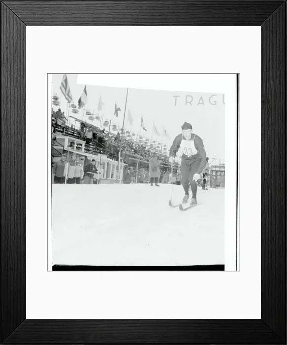 Framed Print : Sverre Stenersen Winning Nordic Combined Ski Event Framed Print : Sverre Stenersen Winning Nordic Combined Ski Event