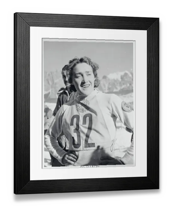 Framed Print : Olympic Winner Ljubow Kosyrewa Posing With Hands on Her Hips