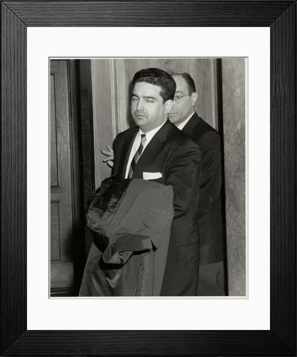Framed Print : Racketeer Harry Gross Eyeing Reporters Framed Print : Racketeer Harry Gross Eyeing Reporters