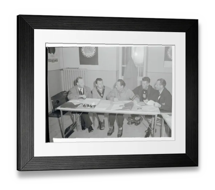 Framed Print : View of Members of Olympic Slalom Jury