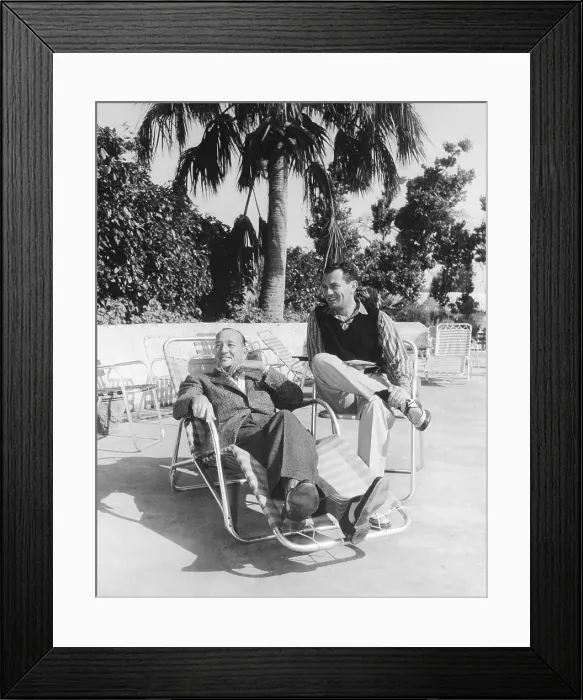 Framed Print : Noel Coward and Graham Payn Relaxing Framed Print : Noel Coward and Graham Payn Relaxing