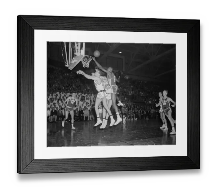 Framed Print : Bill Russell Playing Hard in Basketball Game Framed Print : Bill Russell Playing Hard in Basketball Game