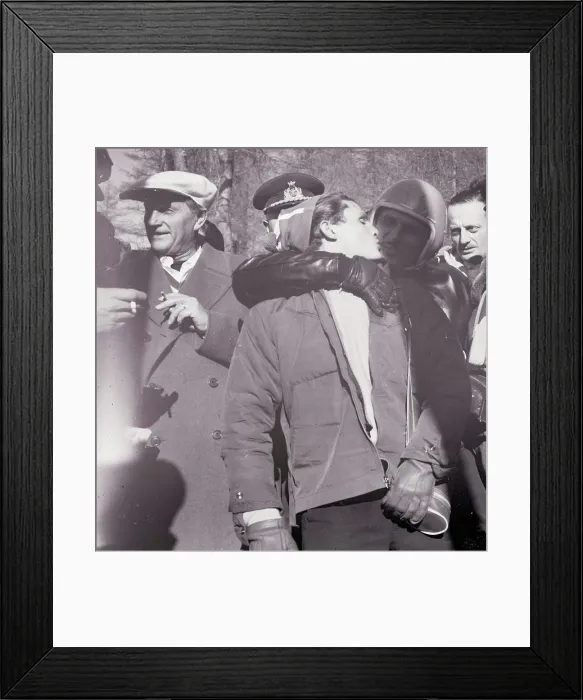 Framed Print : Lamberto Dalla Costa Hugging His Son Framed Print : Lamberto Dalla Costa Hugging His Son