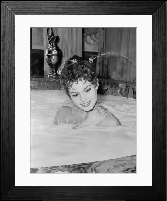 Framed Print : Brigitte Bardot Bathing in Milk