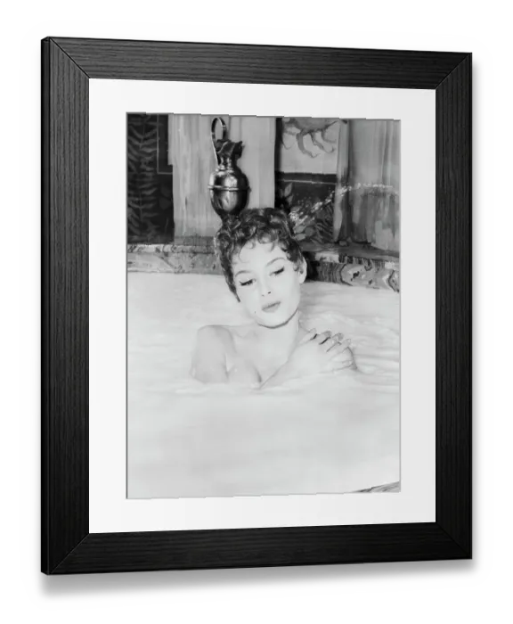 Framed Print : Brigitte Bardot Bathing in Milk Framed Print : Brigitte Bardot Bathing in Milk