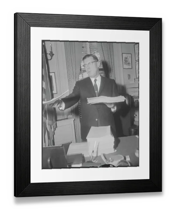 Framed Print : James Hagerty Handing Out Letters Framed Print : James Hagerty Handing Out Letters