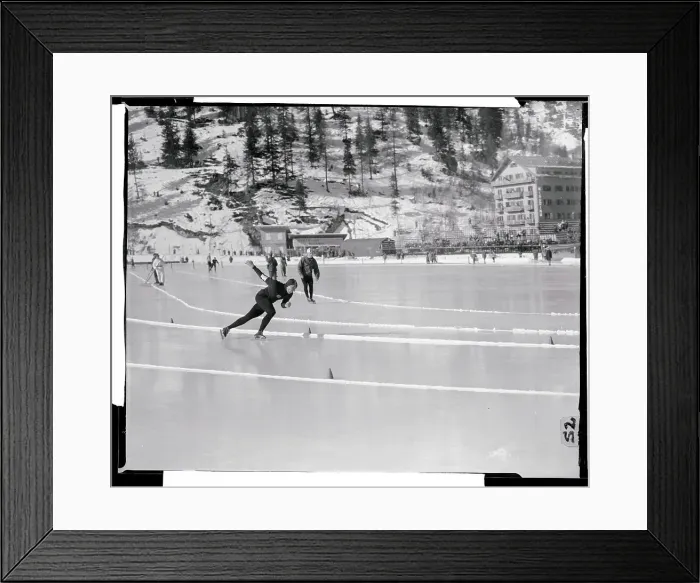 Framed Print : Evgenyi Grishin Skating Around a Rink